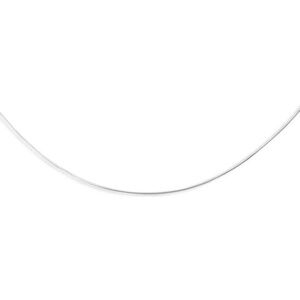 Sterling Silver Round Omega Necklace – 18" Length, 1.0mm